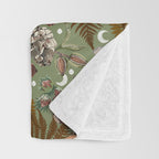 Mushrooms in moon forest G Throw Blanket Gallery Image 3
