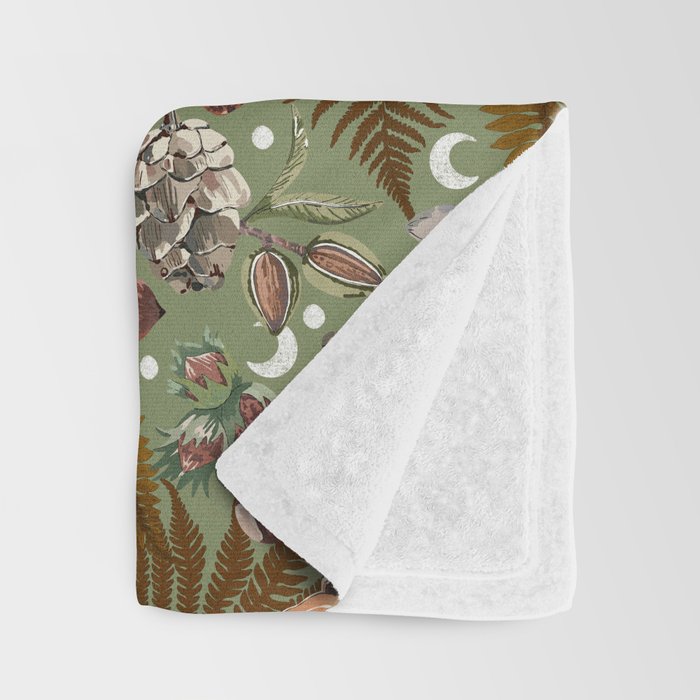 Mushrooms in moon forest G Throw Blanket Gallery Image 3