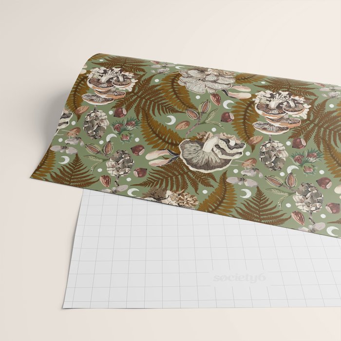 Mushrooms in moon forest G Wrapping Paper Gallery Image 2