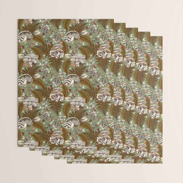 Mushrooms in moon forest G Wrapping Paper Gallery Image 3