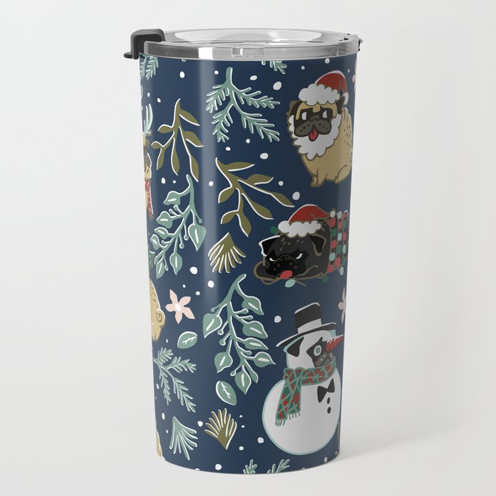 Christmas Pugs Travel Mug Gallery Image 3