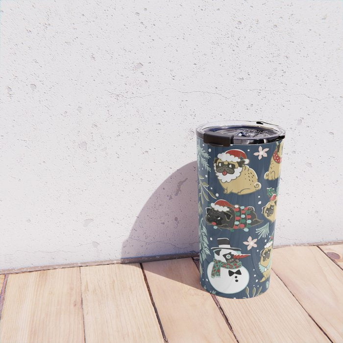 Christmas Pugs Travel Mug Gallery Image 4
