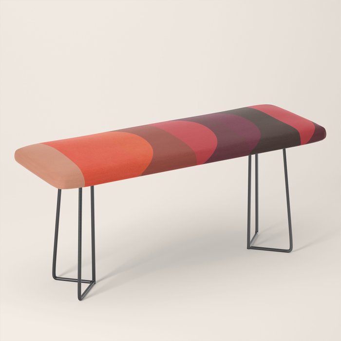 Abstraction_SUNSET_RED_BOHEMIAN_POP_ART_Minimalism_0124A Bench Gallery Image 1