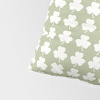 Clovers XXVI Natural Green Botanical Pattern Pillow Sham Gallery Image 4