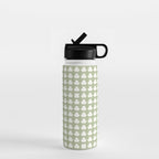 Clovers XXVI Natural Green Botanical Pattern Water Bottle Gallery Image 1