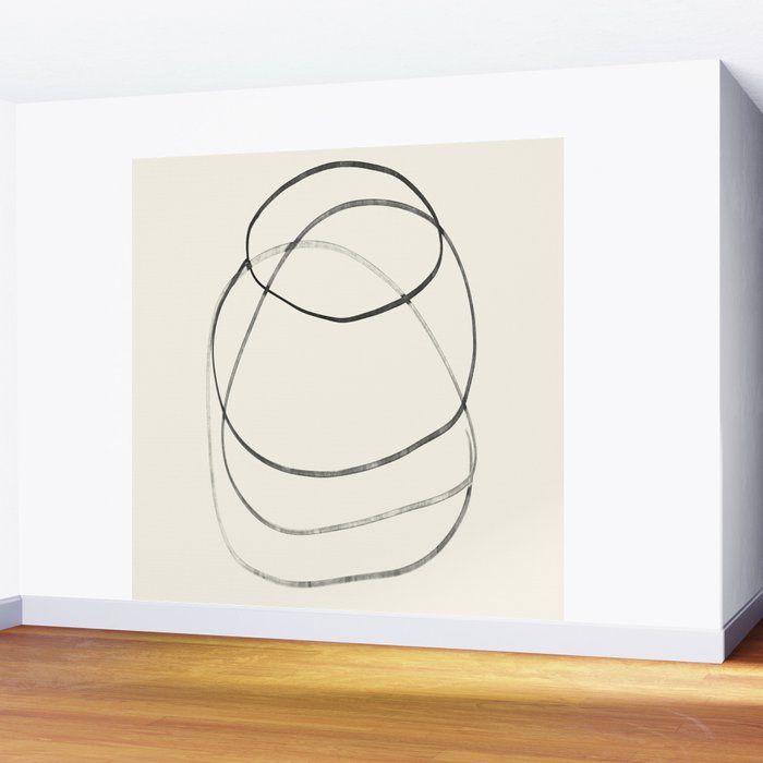 Minimal Abstract Line Art Wall Mural Gallery Image 2