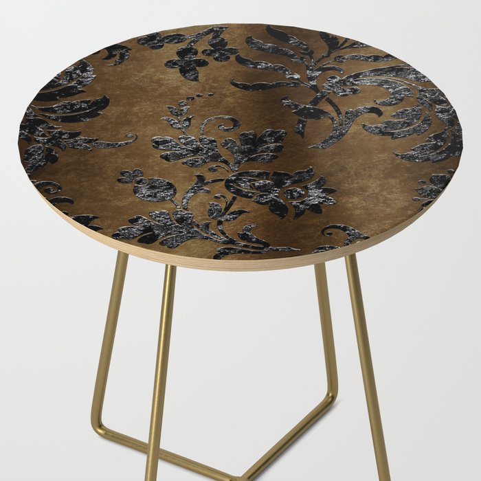 Embossed Black Velvet 10 Side Table Gallery Image 2