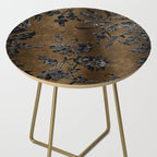 Embossed Black Velvet 10 Side Table Gallery Image 2
