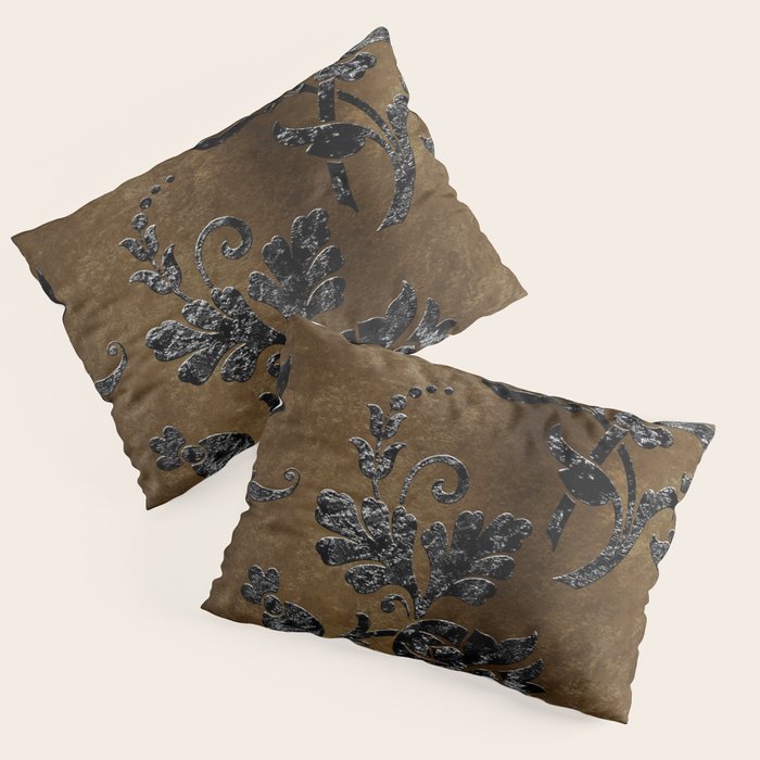 Embossed Black Velvet 10 Pillow Sham Gallery Image 1