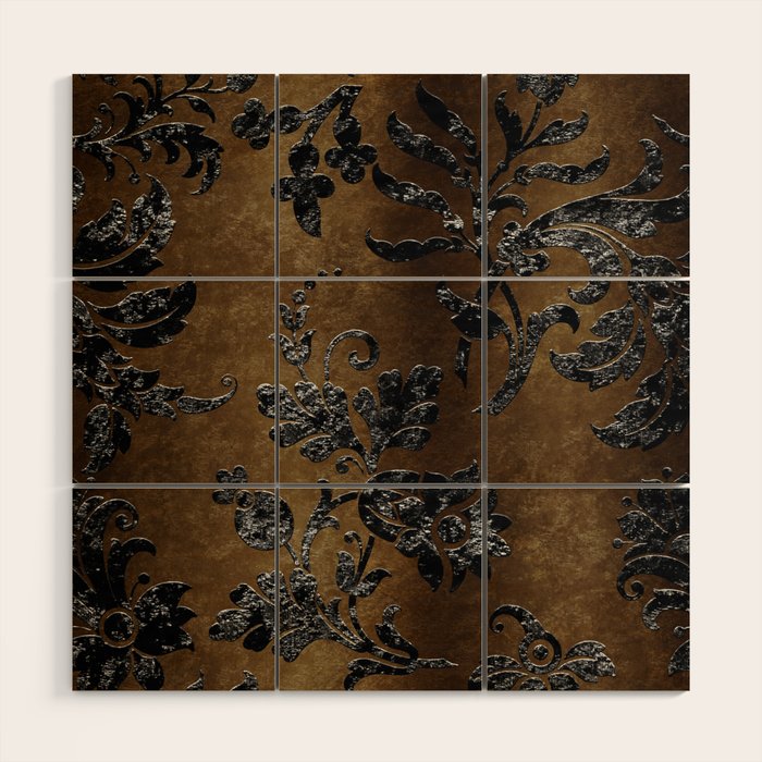 Embossed Black Velvet 10 Wood Wall Art Gallery Image 1