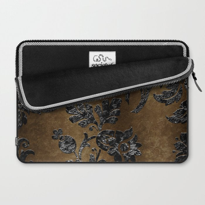 Embossed Black Velvet 10 Laptop Sleeve Gallery Image 2
