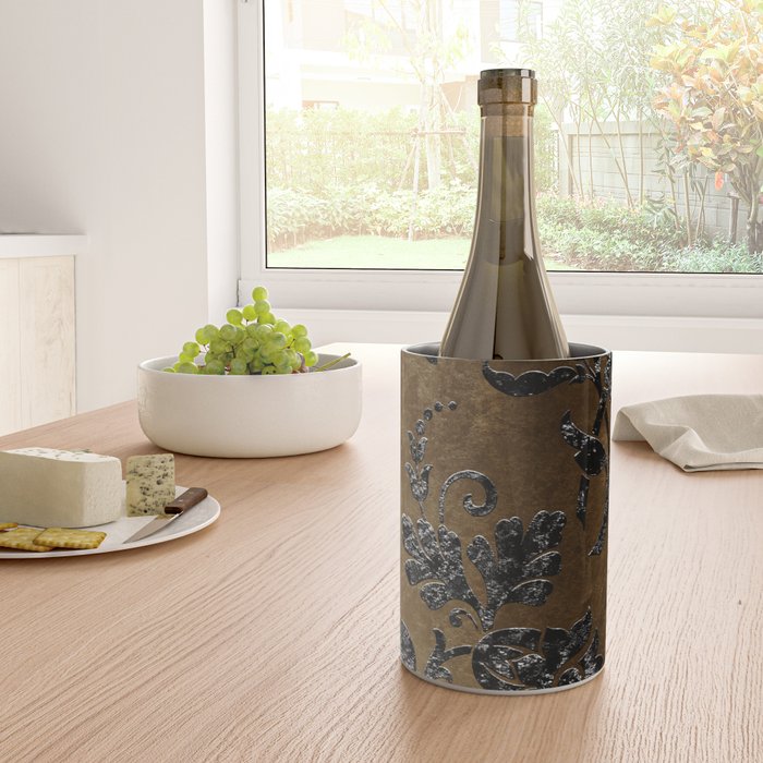 Embossed Black Velvet 10 Wine Chiller Gallery Image 4