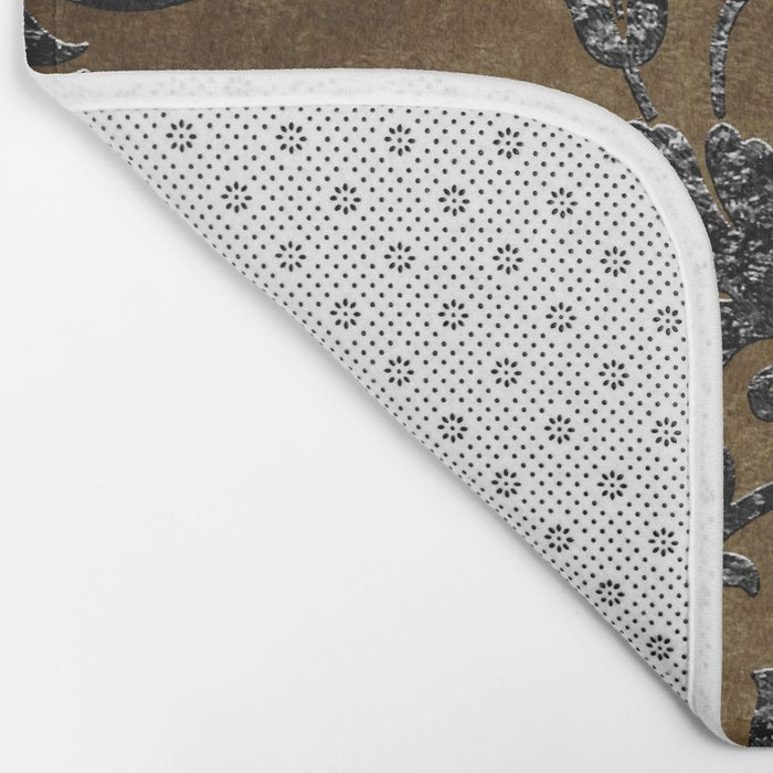 Embossed Black Velvet 10 Bath Mat Gallery Image 2