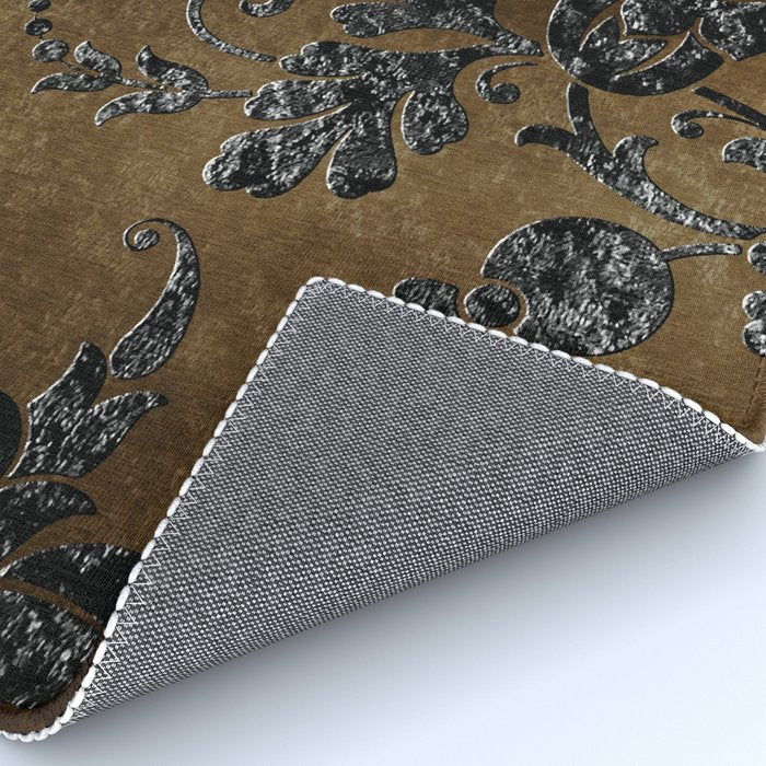 Embossed Black Velvet 10 Rug Gallery Image 4