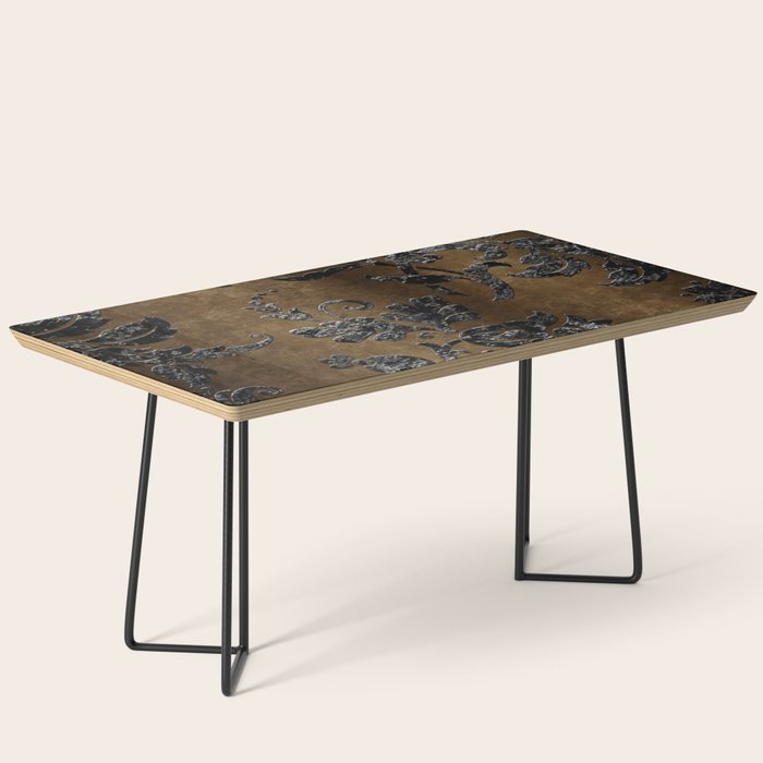 Embossed Black Velvet 10 Coffee Table Gallery Image 1