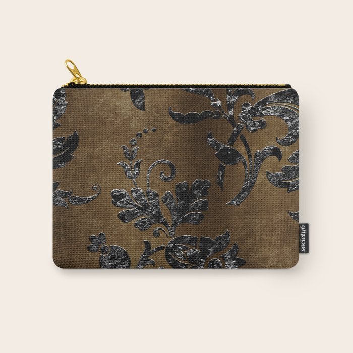 Embossed Black Velvet 10 Carry All Pouch Gallery Image 1