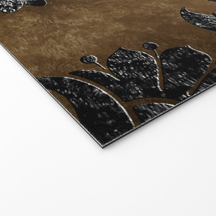 Embossed Black Velvet 10 Welcome Mat Gallery Image 2