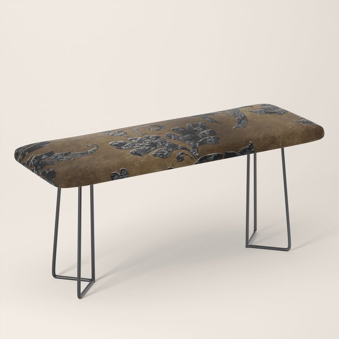 Embossed Black Velvet 10 Bench Gallery Image 1