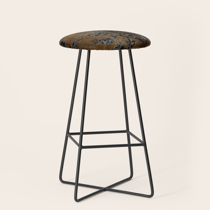 Embossed Black Velvet 10 Stool Gallery Image 1