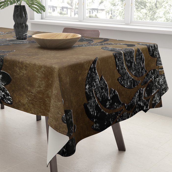 Embossed Black Velvet 10 Tablecloth Gallery Image 3