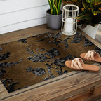 Embossed Black Velvet 10 Outdoor Rug Gallery Image 2