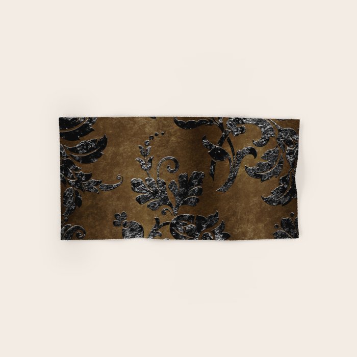 Embossed Black Velvet 10 Bath Towel Gallery Image 1