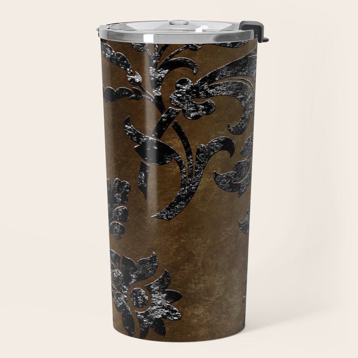 Embossed Black Velvet 10 Travel Mug Gallery Image 2