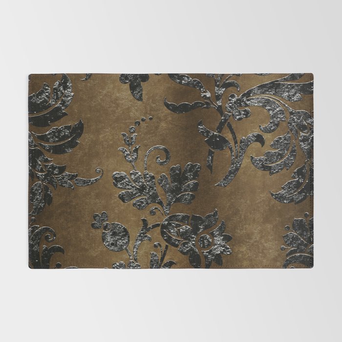 Embossed Black Velvet 10 Rug Gallery Image 2