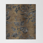 Embossed Black Velvet 10 Throw Blanket Gallery Image 2