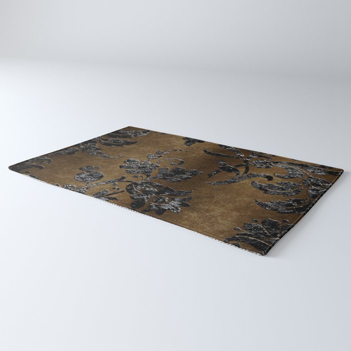 Embossed Black Velvet 10 Rug Gallery Image 3