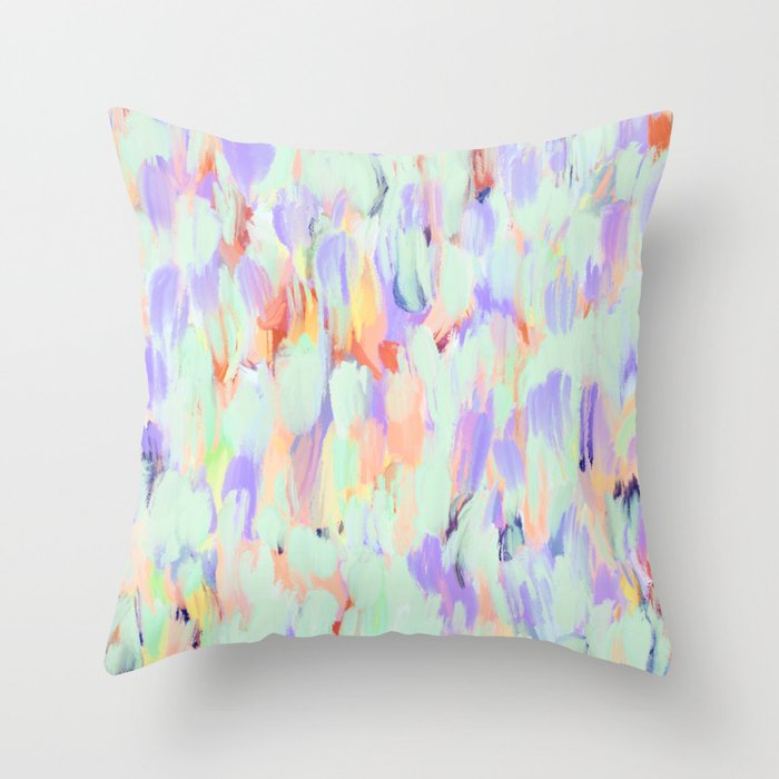 Artistic summer brushstrokes AS Throw Pillow Gallery Image 6