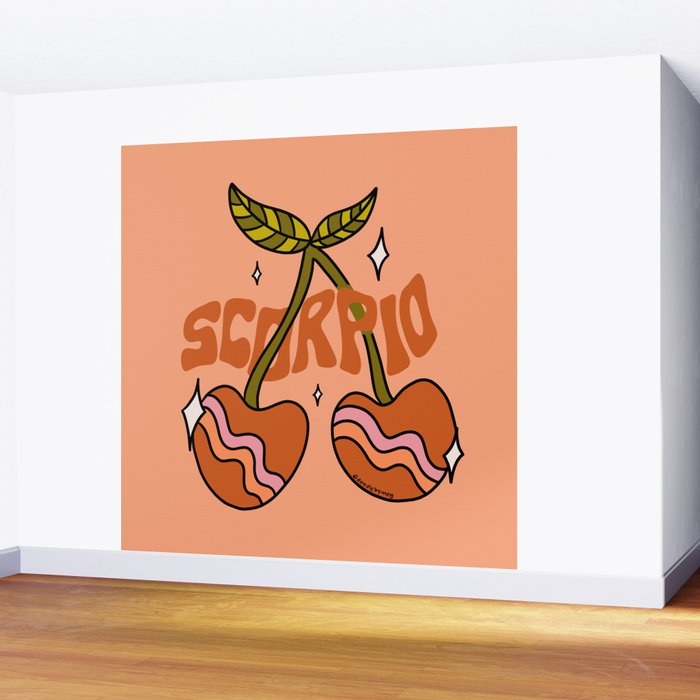 Scorpio Cherries Wall Mural Gallery Image 2