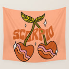 Scorpio Cherries Wall Tapestry Gallery Image 4