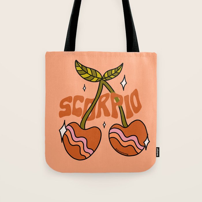 Scorpio Cherries Tote Bag Gallery Image 1