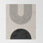 Lia - Mid Century Modern Abstract Art Throw Blanket Gallery Image 2