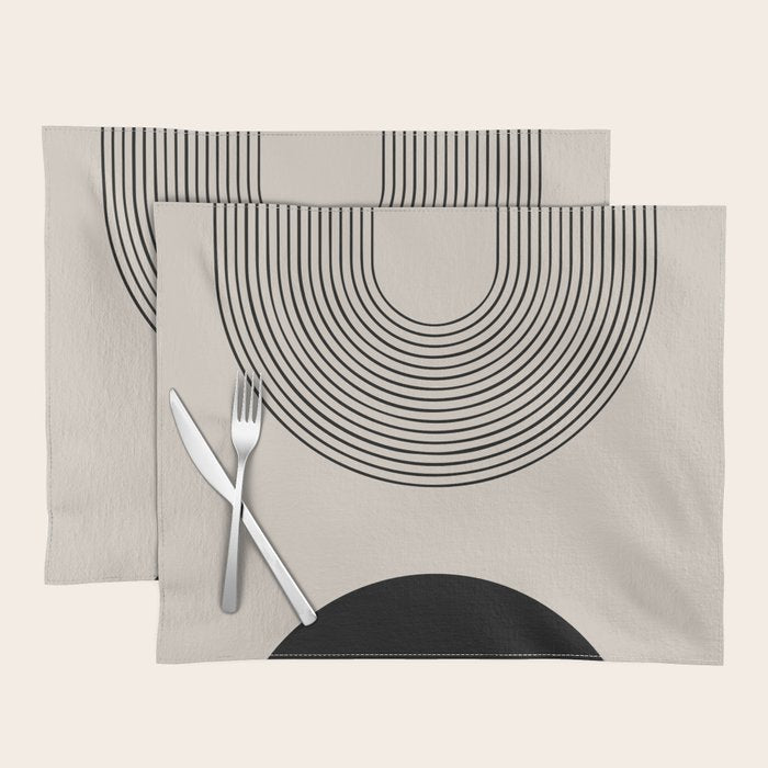 Lia - Mid Century Modern Abstract Art Placemat Gallery Image 1