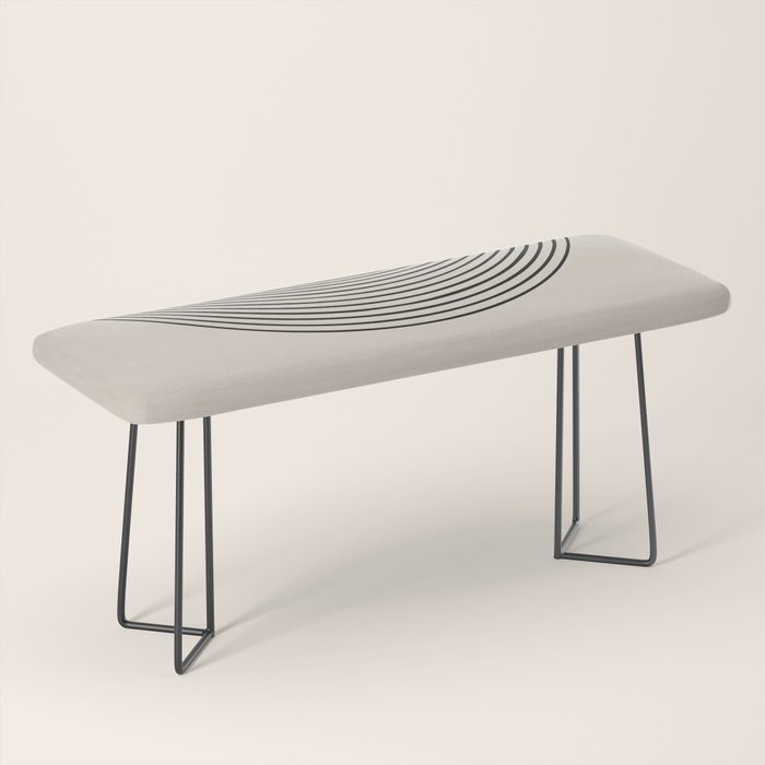 Lia - Mid Century Modern Abstract Art Bench Gallery Image 1