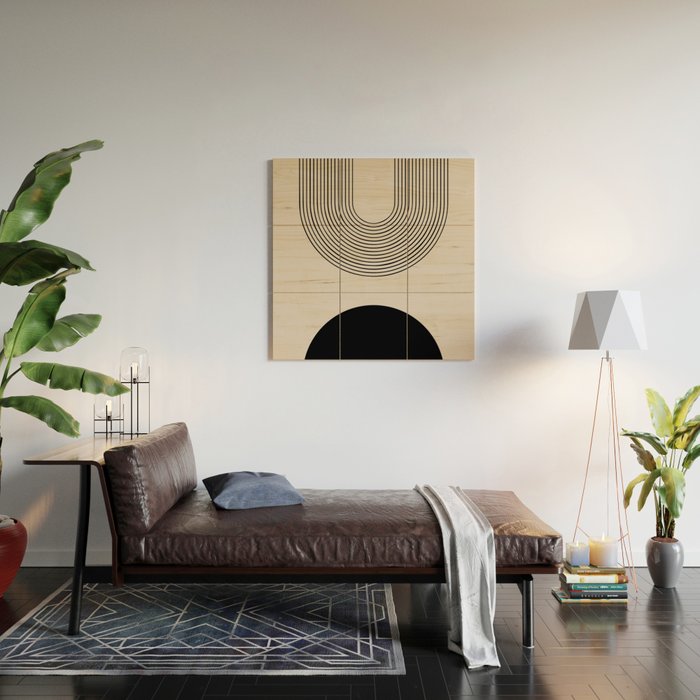 Lia - Mid Century Modern Abstract Art Wood Wall Art Gallery Image 2