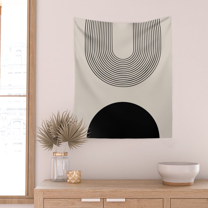 Lia - Mid Century Modern Abstract Art Wall Tapestry Gallery Image 2