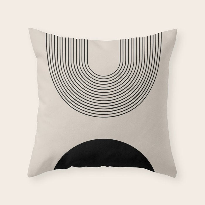 Lia - Mid Century Modern Abstract Art Throw Pillow Gallery Image 6