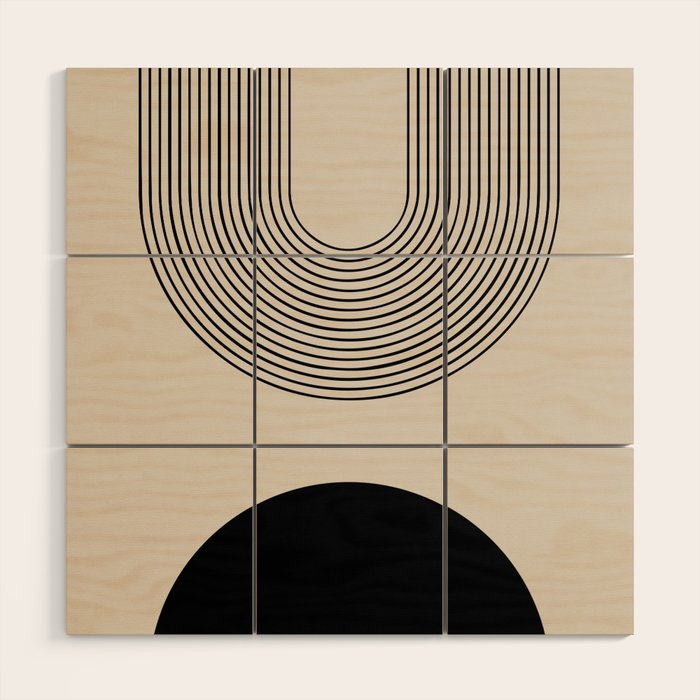 Lia - Mid Century Modern Abstract Art Wood Wall Art Gallery Image 1