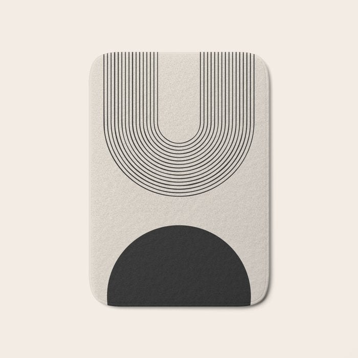 Lia - Mid Century Modern Abstract Art Bath Mat Gallery Image 1