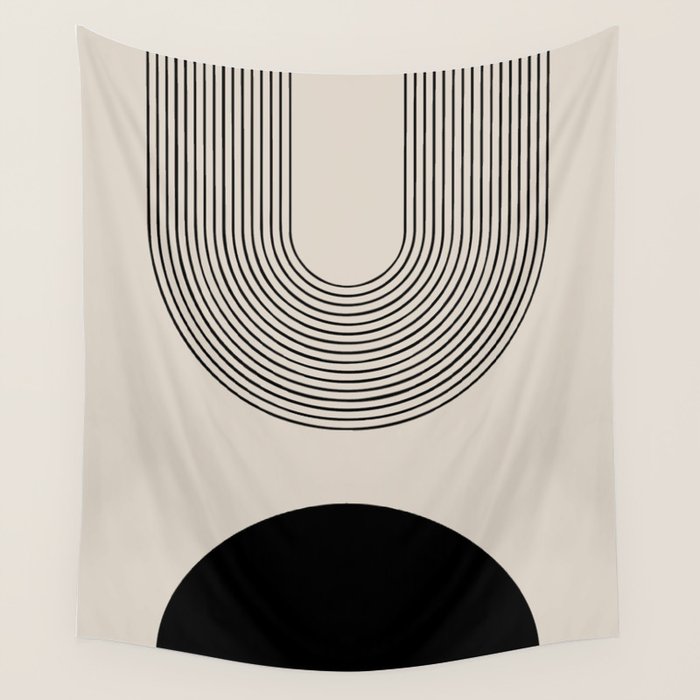 Lia - Mid Century Modern Abstract Art Wall Tapestry Gallery Image 1