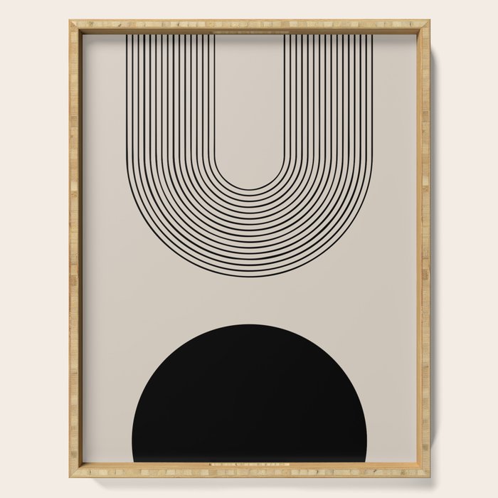 Lia - Mid Century Modern Abstract Art Serving Tray Gallery Image 1