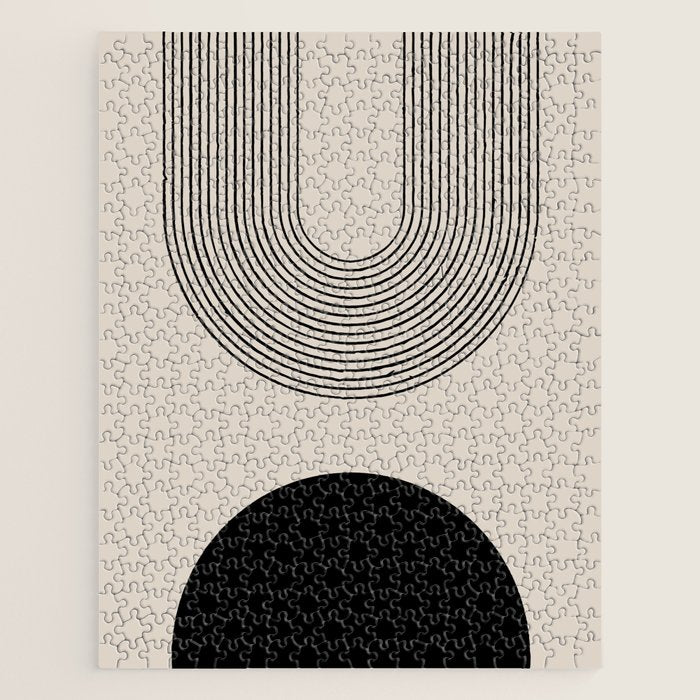 Lia - Mid Century Modern Abstract Art Jigsaw Puzzle Gallery Image 1