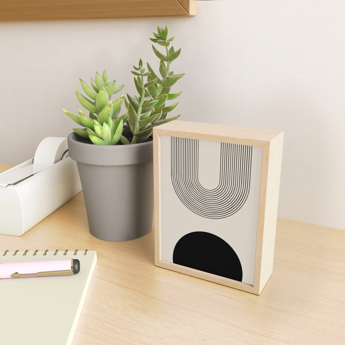 Lia - Mid Century Modern Abstract Art Mini Art Print Gallery Image 2