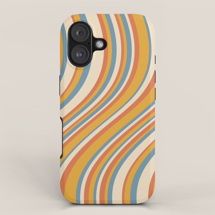 Wavy Stripes XX - Retro Summer iPhone Case Gallery Image 1