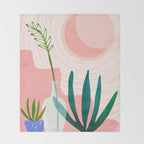 Pink Desert Abstract Landscape Throw Blanket Gallery Image 2
