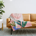 Pink Desert Abstract Landscape Throw Blanket Gallery Image 1