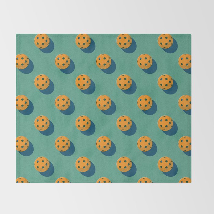 BALLS Pickleball - pattern Throw Blanket Gallery Image 2